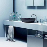 27 Counter Top Round  Basin In Black Pattern Porcelain By Azzurra